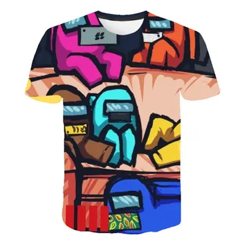 Nye Spil Blandt Os T-Shirt 2020 Sjov Sommer 4-16 År Børn Toppe Tee Bedrager Grafisk Kawaii Tegneserie T-Shirt Skjorte Kid Toppe