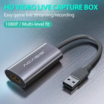 60 FPS Video Capture-Kort, USB 2.0 1080p Spil Capture Kort Optage Box Live Streaming Til Live-Udsendelser PS4-DVD-HD optager