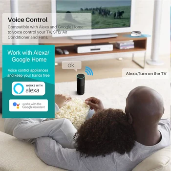 Smart IR Controller Universal Smart Home Blaster Infrarøde Trådløse Fjernbetjening via Tuya APP Arbejder med Alexa, Google Startside Siri