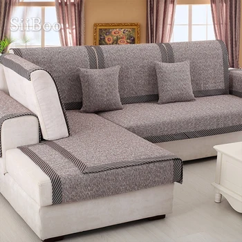 Amerikansk stil beige og bomuld blandet sofa dække slipcovers canape møbler sofaen dækker snit fundas de sofa SP3751