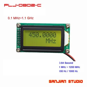 1 MHz~1200MHz 1.2 GHz Frekvens Counter Tester Måling digital LCD-skærm Til Ham Radio, forstærker dc 9v power