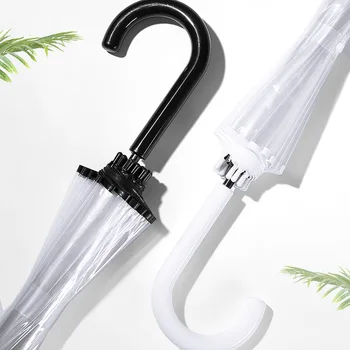 16 knogle fortykket gennemsigtig paraply Høj Kvalitet, Store Lange Håndtag Mode Solid Automatisk Kreative Mand Kvinde paraply