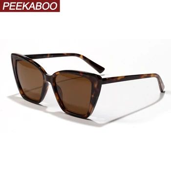 Peekaboo kvinder retro solbriller cat eye skildpadde beige uv400 damer overdimensionerede solbriller kvindelige 2020 drop skib beach style