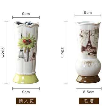 Europæiske pastorale dekoration lille vase, Amerikansk country bord dekoration vase, retro keramiske håndværk, boligindretning gave