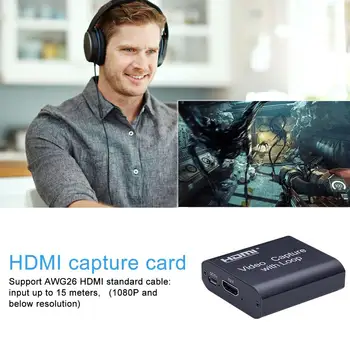 Capture-Kort, HDMI / USB 3,0 Bærbar Capture Kort Optager Max Enhed Antal Input Kan Være 4K For Live Streaming Video Optagelse