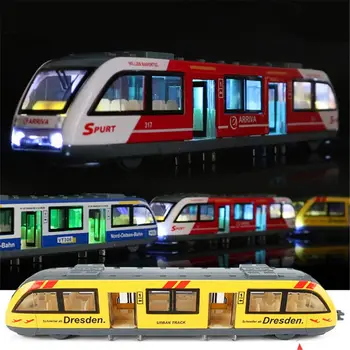 1STK 1:64 Magnetiske Trække sig Tilbage Legering Forbundet Metro Metro Track Tog Legering Model Toy