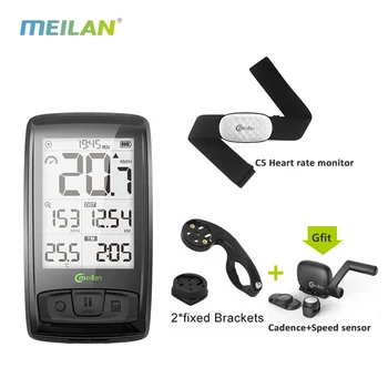 Meilan M4 Cykel Speedometer pulsmåler, Kadence Speed Sensor Stopur Vandtæt Bluetooth BLE4.0 Og ANT+ - Forbindelse