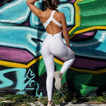 Nye Backless Fitness Tøj tights Jumpsuits Yoga Sæt sportstøj Til Kvinder Fitnesscenter Ét Stykke Træningsdragt Træning Tøj Til Kvinder
