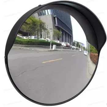 Vidaxl Konveks Trafik Spejl PC Plast Sort 30 Cm Offentlig Trafik Konveks Spejl Forhindre uforudsete Ulykker Trafik Spejl