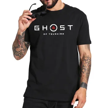 Ghost Af Tsushima T-Shirt Action-adventure Spil Logo t-shirt i Bomuld EU-Størrelse Camiseta Short Sleeve Tee Toppe