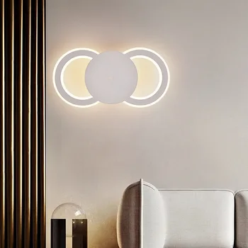 24W Moderne LED-loftlampe med Motion Sensor Hvid Sort Korridor Lamper Trappe Trappe Sengen Loft Lys vægbeslag