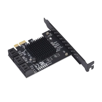 6/4-Port SATA III PCIe-Kort, PCIe-SATA III-Controller-Kort Til 6GB/s Intern Adapter Omformer PCI SATA 3.0-udvidelseskort Riser