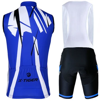 X-TIGER 2020 Sleeveless Cycling Jersey Set Mountain Bicycle Cycling Uniforms Breathable Quick-Dry Bike Clothing Suit
