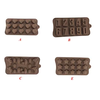 Chokolade bagning Værktøjer, Nye Silikone Chokolade Skimmel 4 Former Non-stick Silikone Jan 3rd