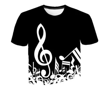 Musik Noter Sjove Trykte T-Shirt Mænd/Kvinder Summer Music Kort Ærme T-shirts Mand Casual Toppe, T-Shirt Mærke t-Shirt til Mænd