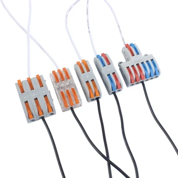 10pcsSPL-33 Mini Hurtigt Wire Kabel-Stik Universal Kompakt Dirigent Foråret Splejsning Ledninger Stik Push-in Terminal Blok