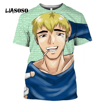 LIASOSO Summer Fashion Men's Short-sleeved O-neck 3D Print Funny Anime GREAT TEACHER ONIZUKA Unisex Harajuku Streetwear T-shirt