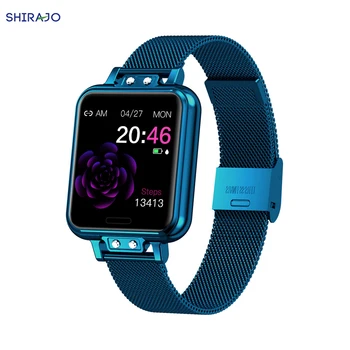 SHIRAJO Smart Ur til Kvinder i Rustfrit Stål IPS-Skærm Smartwatch med puls, Blodtryk, Kvinde Helbred, og Meddelelser