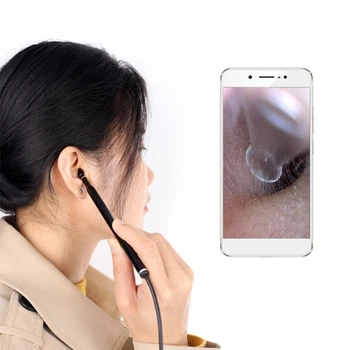 Ear Wax Removal Tool,USB Otoscope-Ear Scope Camera,5.5mm Waterproof Digital Endoscope with Earwax Cleaning Tool and 6 Adjustable