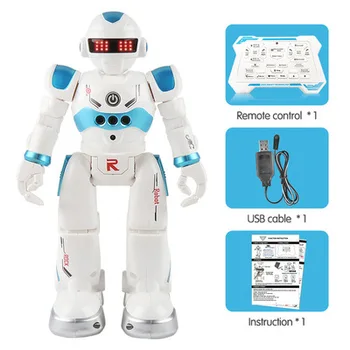 Fjernbetjeningen Robot Multi-funktion USB-Opladning Børns Legetøj RC Robot Vil Synge Dance Action Figur Gestus Sensor Robot