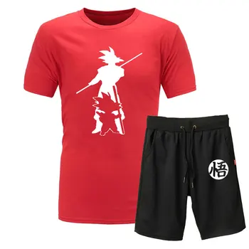 2019 Nye Sommer Z, Goku 2piece T-shirt+Shorts O-Hals kortærmet Tshirt casual Vegeta Harajuku mærke tøj