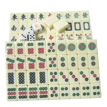 Mini-Mah-Jong Bærbare Udskæring Rejse Folde Kasser Majiang Sæt Tabel Spil Mahjong 2CM Premium Mini Mahjong