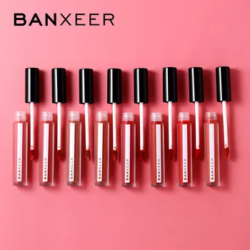 BANXEER Lip Gloss Matte Liquid Lipstick Sæt Langvarig Vandtæt Velvet Tekstur Nude Læber Farve Makeup Kit Nem At Bære