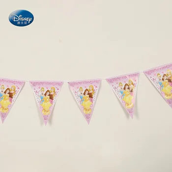 Prinsesse engangsservice Sæt 35 stk/masse Kop+Plade+Banner+Tablecover+Serviet Børn Fødselsdag Part Forsyninger Dekorationer