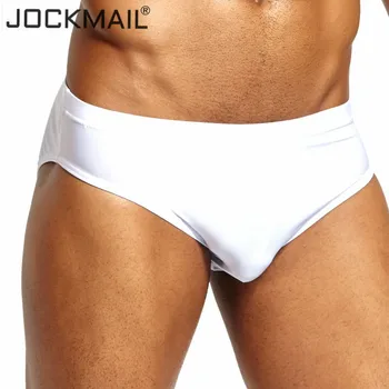 JOCKMAIL 4stk/masse Is silke mænd undertøj solid shorts sexede mandlige underbukser Gennemsigtig bikini gay undertøj herre trusser glide