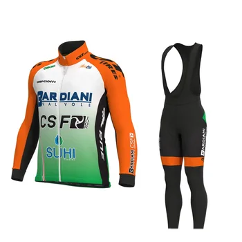 Foråret efteråret pro team BARDIANI CSF tynd pro langærmet trøje sæt åndbar MTB cyklus klud Ropa ciclismo gel pad