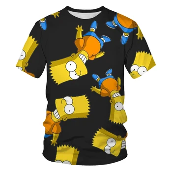 Anime tegnefilm the Simpsons 3D-Print 2020 Sommer T-shirt, Mænds Mode til Kvinder og Mænd T-shirt i Blød Tekstur Casual Fashion Mænd