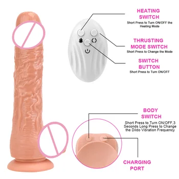 OLO Varme Frådede Dildo Vibrator Silikone Realistisk Penis Vibrator Fjernbetjening Stor Pik Sex Legetøj til Kvinder, Lesbiske