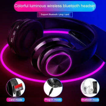 Sport Trådløse Hovedtelefoner 3D Stereo Bluetooth Headset Sammenklappelig Gaming Hovedtelefoner Med Mikrofon FM-TF Kort Hovedtelefoner med støjreduktion