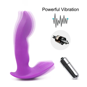 Vibrator Bærbare Dildo Trusser Vaginal Massage Voksen Sex Legetøj til Kvinde Silikone G-Spot Klitoris Stimulator Kvindelige Masturbator