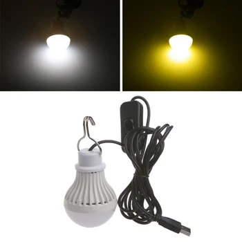 Bærbare USB LED Pære, Skifte LED Camping Lantern Telt Belysning 5W LED Med Skifte Pære Lampe