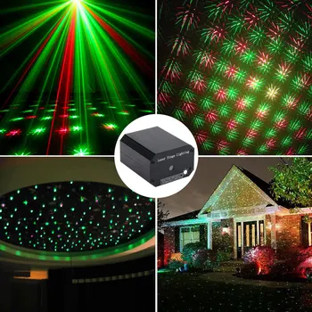 LED Laser Projektor Disco Lys Mini Auto Flash RG Lyd Aktiveres Laser-Lampe Fjernbetjening Fest med DJ Soundlights Xmas Lys Fase Ny