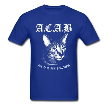 Smuk Hårløs Kat, der er Trykt På t-shirts Russian Blue Kat Dyr Mænd T-Shirts lysende Psykedelisk Sjove Toppe T-Shirt i Overstørrelse