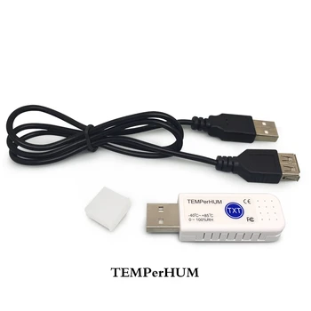 PC USB-Termometer Hygrometer -40~+85C Grad Hid TEMPerHUM Ekstern Temperatur Luftfugtighed Optager PC-Sensor USB-Port-Adapter