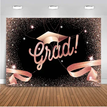 Tillykke Grad Baggrund rose gold Eksamen prom party klasse af 2020 banner baggrund til foto-studio tilpasse forsyninger prop
