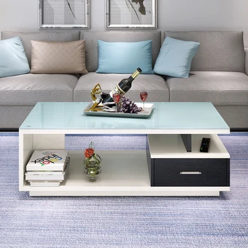 Moderne sofabord журнальный столик kreative møbler hærdet glas stue bordet lille lejlighed rektangulære bord