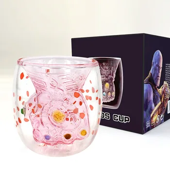 Dobbeltvægget Glas Håndlavet Glas Og Kop Te Kopper Og Krus Uendelig Perle Dekoration Drinkware