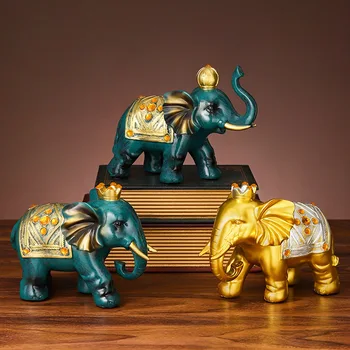 Europa-harpiks par Elefant figurer，Moderne kunst-skulptur，Kreative dyr ornamenter，Hjem Dekorationer，Bryllup gaver