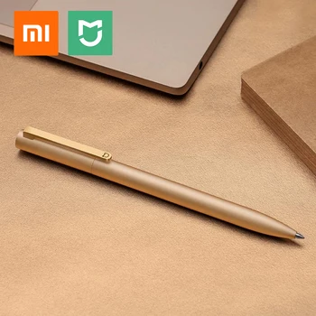 Xiaomi Mijia Gyldne Metal Legering Håndterer Japan Sort Blæk 0,5 mm Refill Hårdmetal-Perle Kerne Signatur Cylindrisk og Glat Pen