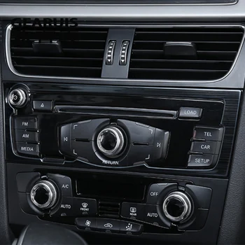 Bil Styling Center Konsol Aircondition Volumen CD-panel Frame Dækker Klistermærker Trim For Audi-A4-B8 A5 Q5 Auto Tilbehør