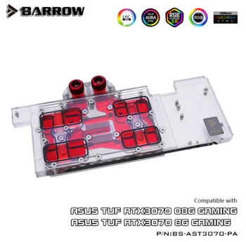 Barrow LRC2.0 fuld dækning GPU Vand Blokere for ASUS TUF 3070 Aurora,5V ARGB GPU Køler,BS-AST3070-PA