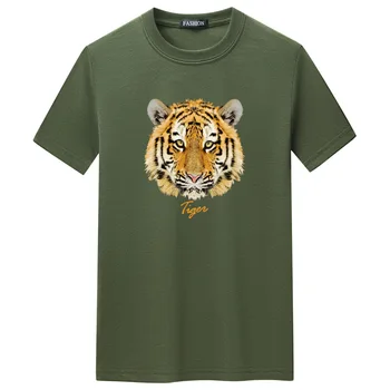 Ymwmhu Tiger Grafisk Trykt kortærmet T-Shirt kortærmet Sommer Toppe Streetwear moden, Male T-shirts Plus Size t-Shirt til Mænd
