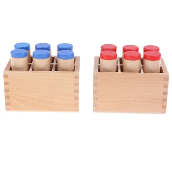 Montessori Sensoriske Materiale Toy - Lyd Cylinder-Kasse Træ Legetøj Kids Børnehaveklasse Børnehave Uddannelse