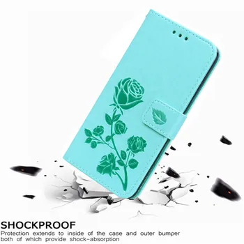 Luksus Læder Flip Book Case til Sony Xperia L2 Dual H3311 H3321 H4311 Rose Flower Pung Stå Tilfælde Telefonens Cover Taske coque