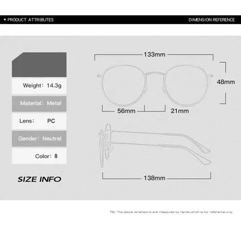 SHAUNA Klassiske Anti-Blå Lys Briller Ramme Brand Designer Mode Runde Metal Optisk Rammer Computer-Briller