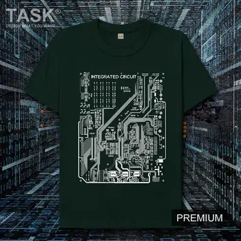 Fysik elektroniske integrerede kredsløb kreativ udskrivning af kort-langærmet T-shirt, mænds tøj, sommer bomuld street T-shirt mandlige